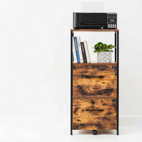 VASAGLE 2-Drawer Filing Cabinet with Lock-7
