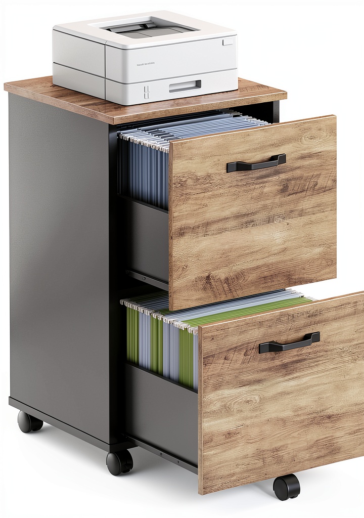 VASAGLE 2-Drawer File Cabinet in a home office