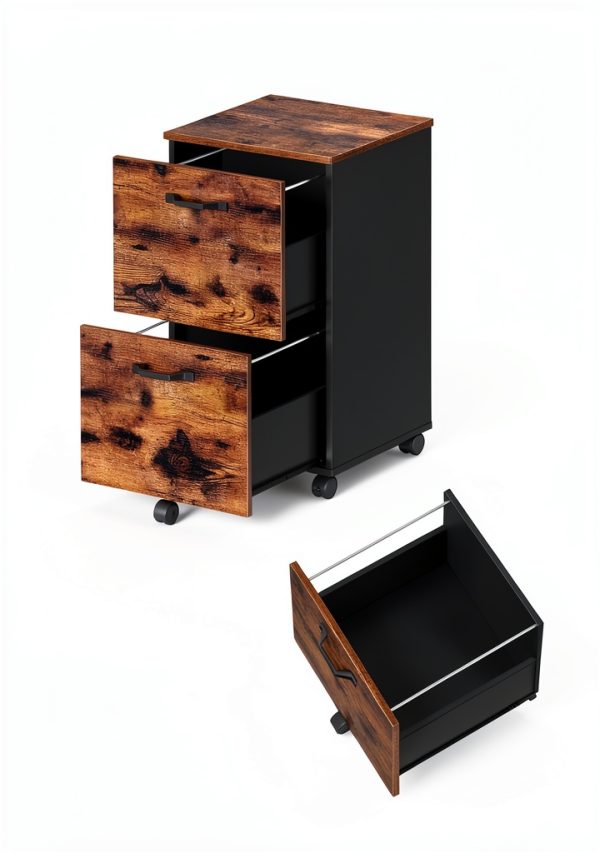 VASAGLE 2-Drawer File Cabinet Classic Design-2