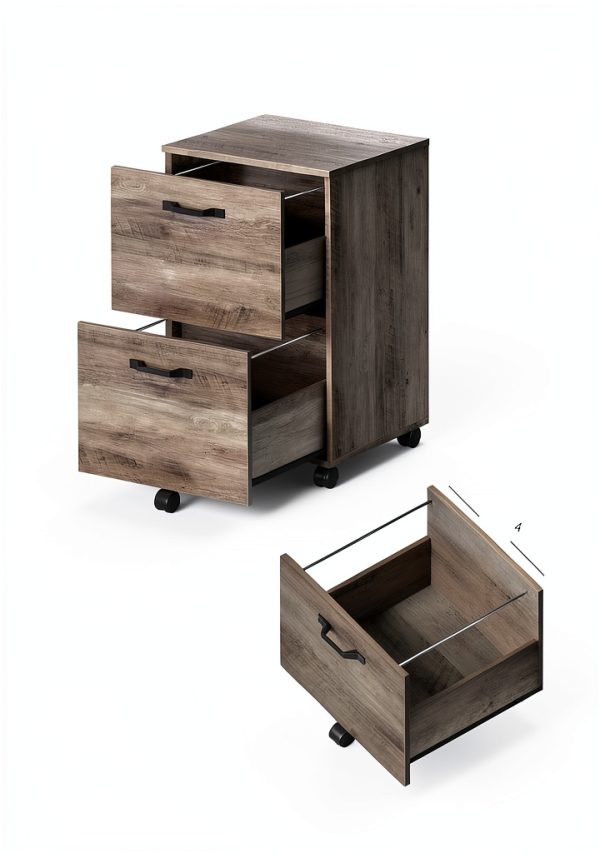 VASAGLE 2-Drawer File Cabinet, Particleboard, Classic-2