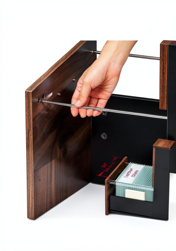 VASAGLE 2-Drawer File Cabinet Classic Design-4