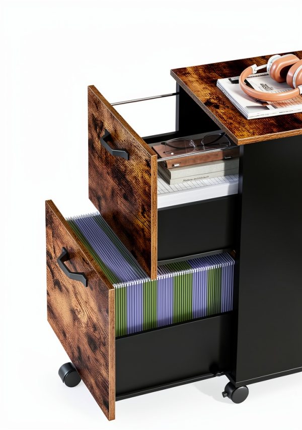 VASAGLE 2-Drawer File Cabinet Classic Design-3
