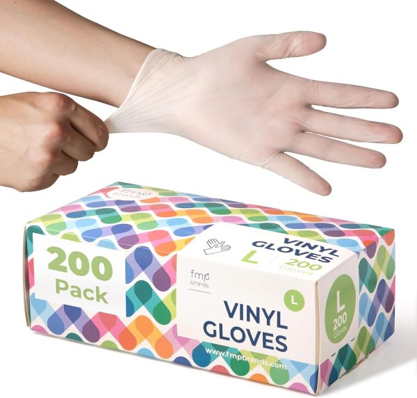 Disposable Vinyl Gloves Kitchen Cleaning Food Prep Durable-0
