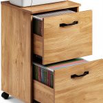 VASAGLE 2-Drawer File Cabinet, Rolling Filing Cabinet with-0