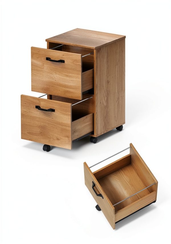 VASAGLE 2-Drawer File Cabinet, Rolling Filing Cabinet with-2