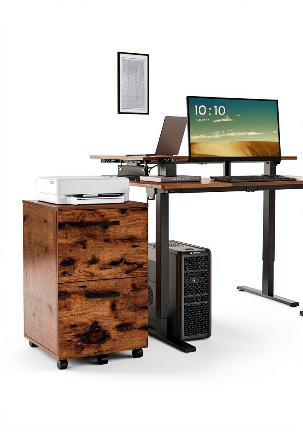 VASAGLE 2-Drawer File Cabinet Classic Design-1