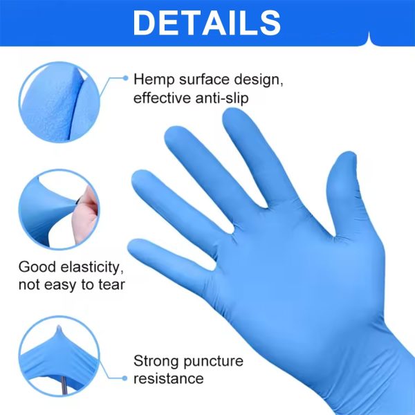 Anboson Blue Nitrile Gloves Disposable Safety Protection-1