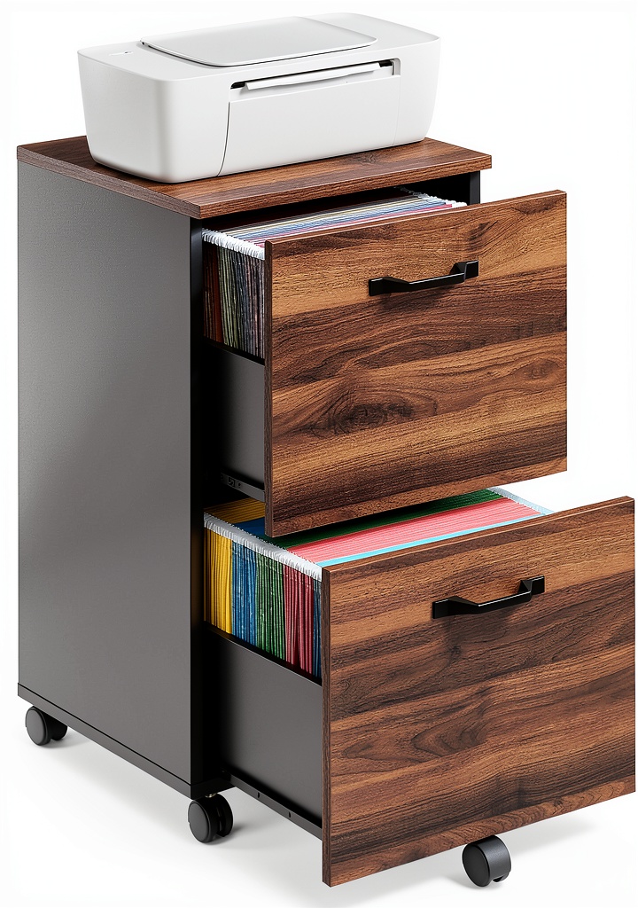VASAGLE 2-Drawer File Cabinet Classic Design