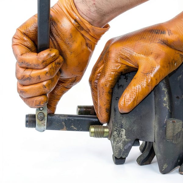 AMMEX Orange Nitrile Gloves Heavy Duty Chemical Resistant-1
