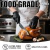 FINITEX Black Nitrile Disposable Gloves Durable Textured-2