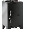PAOFIN Black Lockable Metal Cabinet 24in Door-0
