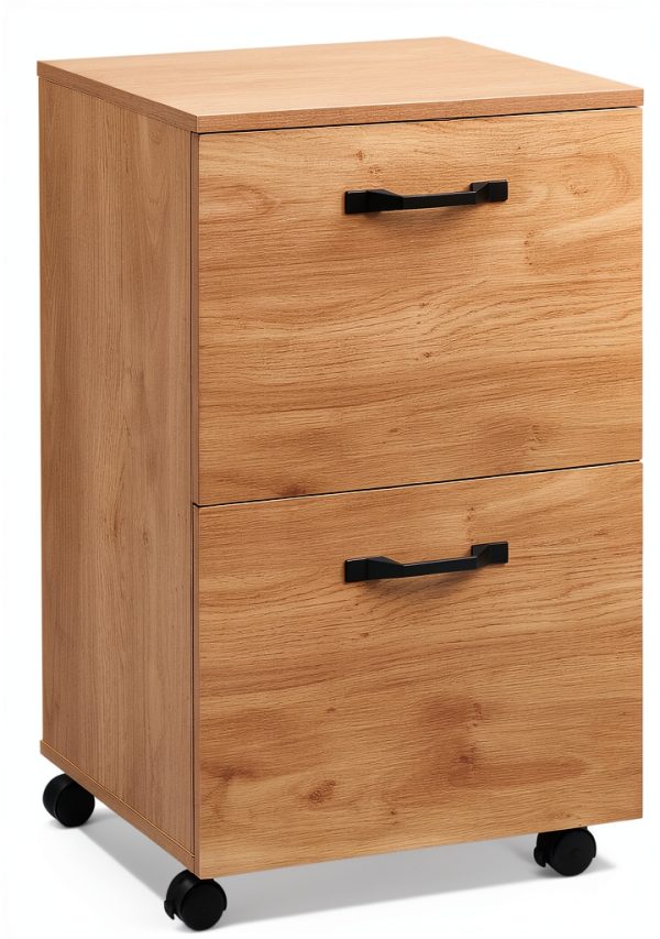 VASAGLE 2-Drawer File Cabinet, Rolling Filing Cabinet with-6