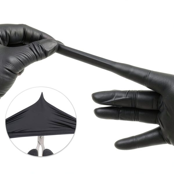 FINITEX Black Nitrile Disposable Gloves Durable Grip-4