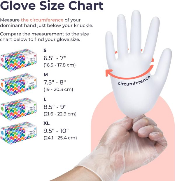 Vinyl Gloves Disposable Kitchen Cleaning Food Prep Durable-4