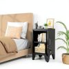 PAOFIN Black Lockable Metal Cabinet 24in Door-1
