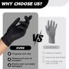 FINITEX Black Nitrile Disposable Gloves Durable Textured-7