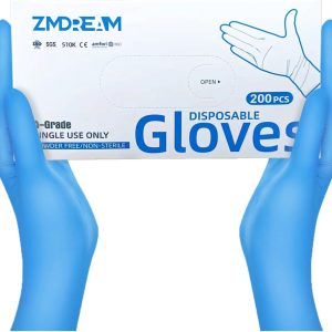 Anboson Blue Nitrile Gloves Disposable Safety Protection-0