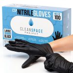 Clean Space Project Nitrile Gloves Black Disposable Latex-0