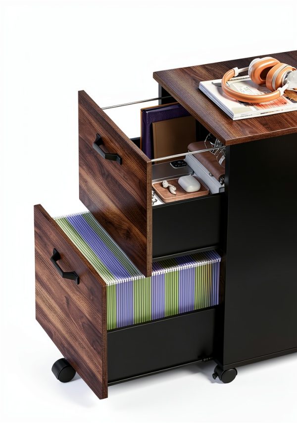 VASAGLE 2-Drawer File Cabinet Classic Design-3