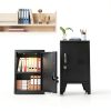 PAOFIN Black Lockable Metal Cabinet 24in Door-5