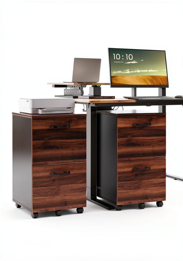 VASAGLE 2-Drawer File Cabinet Classic Design-2