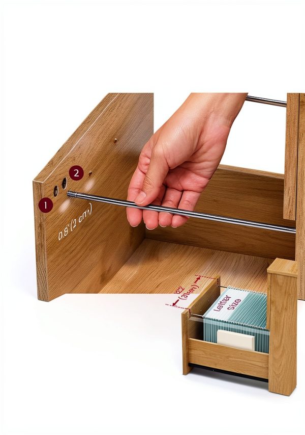 VASAGLE 2-Drawer File Cabinet, Rolling Filing Cabinet with-4
