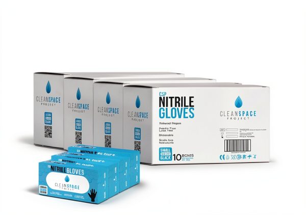 Clean Space Project Nitrile Gloves Black Disposable Latex-3