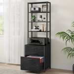 VASAGLE 3 Drawer File Cabinet Home Office Steel Frame-0