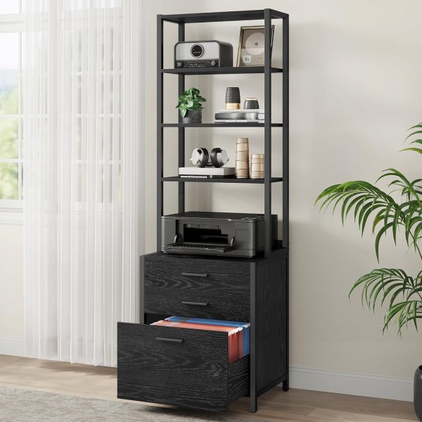 VASAGLE 3 Drawer File Cabinet Home Office Steel Frame-0