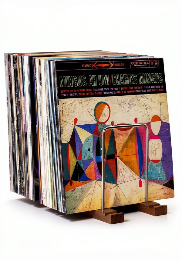 Optage Audio Vinyl Record Storage Holder Natural Walnut-1