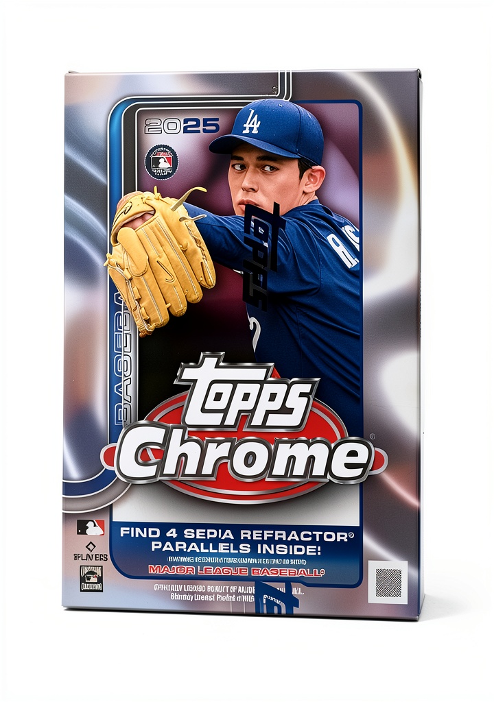 Sepia Refractor Card Box displayed on a collector's shelf