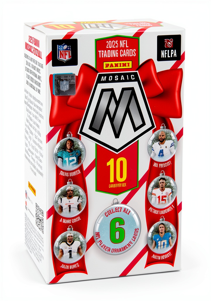 Panini Mosaic Football autographed metal card displayed in a collector's binder