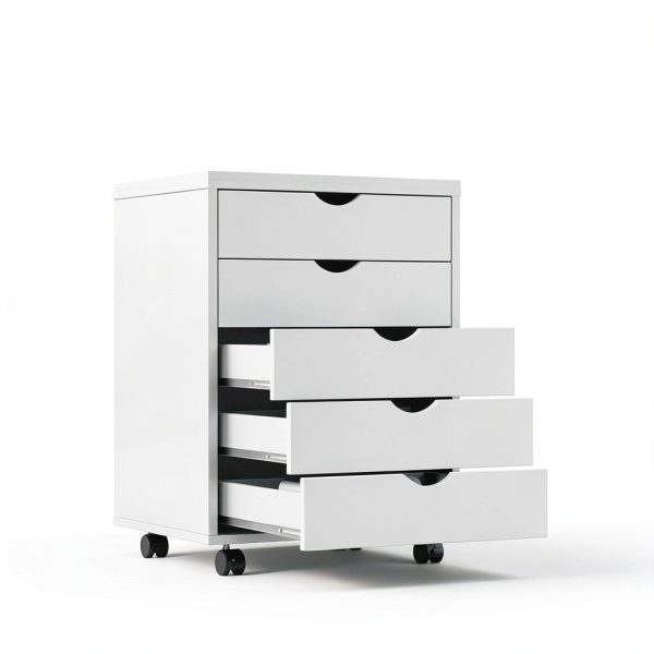 OLIXIS Under Desk Storage Organization with Wheels-2