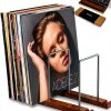Optage Audio Vinyl Record Storage Holder Natural Walnut-0