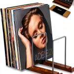 Optage Audio Vinyl Record Storage Holder Natural Walnut-0