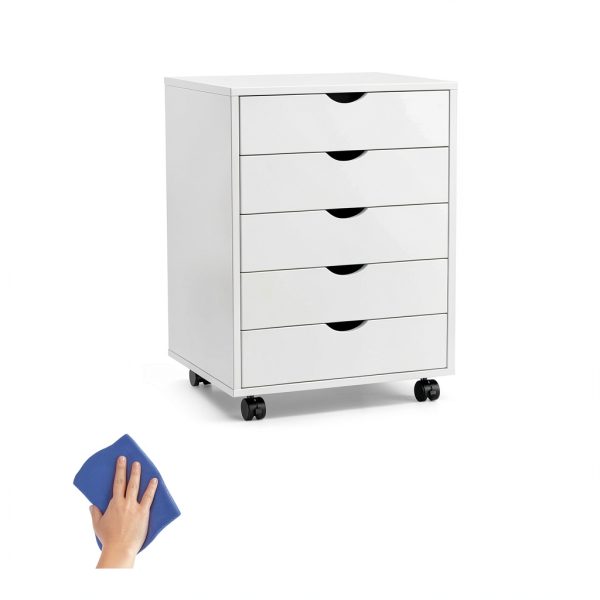 OLIXIS Under Desk Storage Organization with Wheels-5