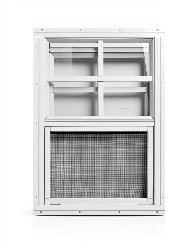 White Flush Mount Shed Window CIPOOH 2-Pack 12x18 Tempered Sliding-3