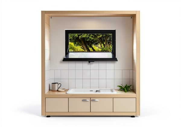 32 x 22 Hopper Window P Pro Vinyl Sliding Black-4