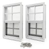 White Flush Mount Shed Window CIPOOH 2-Pack 12x18 Tempered Sliding-4