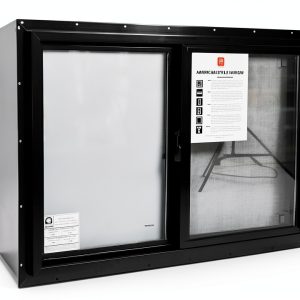 Vinyl Basement Window P Pro Sliding Window 32x16 Double Glazed Black-0