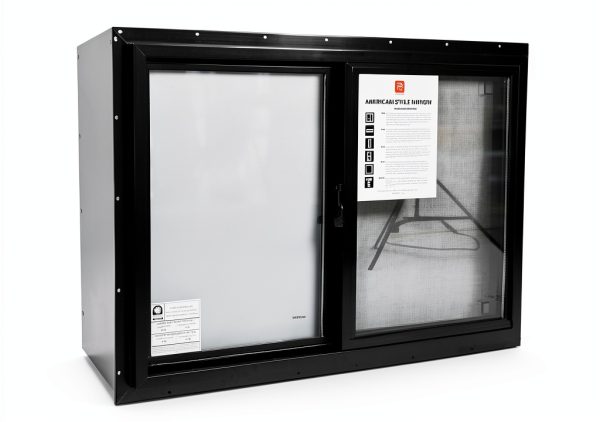 Vinyl Basement Window P Pro Sliding Window 32x16 Double Glazed Black-0
