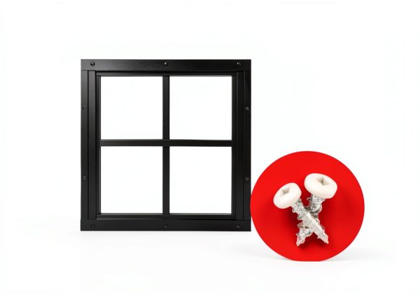 Shed Window 12x12 Black Flush Mount Aluminum Apple Outdoor Supply-4