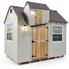 Hryan 12"x18" Shed Window for Chicken Coop, Playhouse and Mobihome, White Windows for Exterior Sheds, Mobile Home, Garage and Green House-2