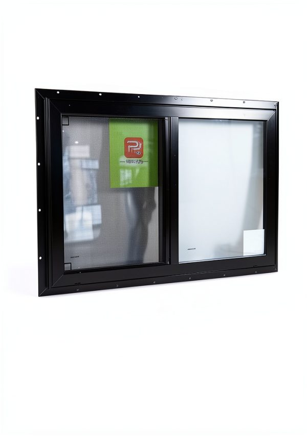 Vinyl Basement Window P Pro Sliding Window 32x16 Double Glazed Black-5