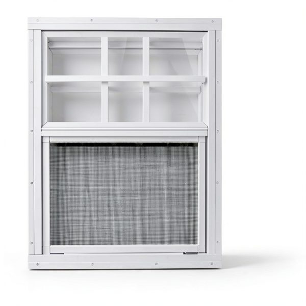White Flush Mount Shed Window CIPOOH 2-Pack 12x18 Tempered Sliding-2