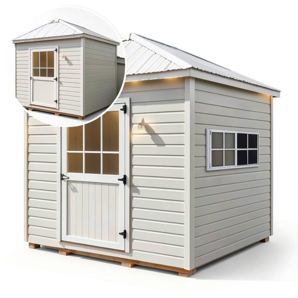 Hryan 12"x18" Shed Window for Chicken Coop, Playhouse and Mobihome, White Windows for Exterior Sheds, Mobile Home, Garage and Green House-3