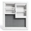 White Flush Mount Shed Window CIPOOH 2-Pack 12x18 Tempered Sliding-0