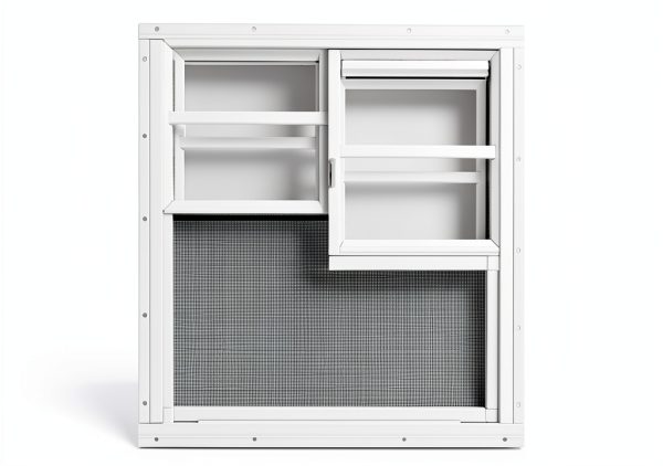 White Flush Mount Shed Window CIPOOH 2-Pack 12x18 Tempered Sliding-0