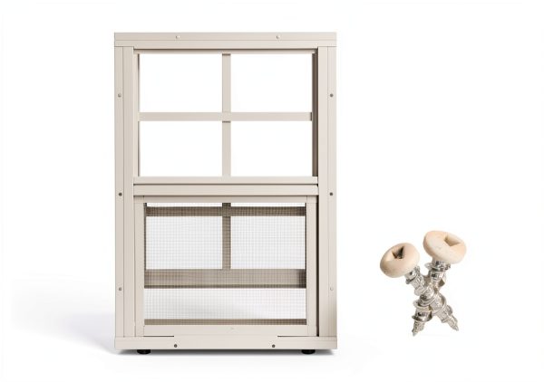 Shed Windows 24x36 Window with Tempered Glass White Aluminum 1 Pack-6