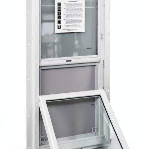 Shed Windows P Pro 18x36 White Sliding Frame Tempered Glass Screen-0